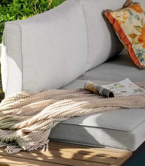 Zestaw Mebli Ogrodowych Do Ogrodu Na Taras Narożny Duży Drewniany