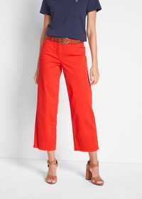 B.P.C spodnie jeansy 7/8 postrzępione czerwone ^40