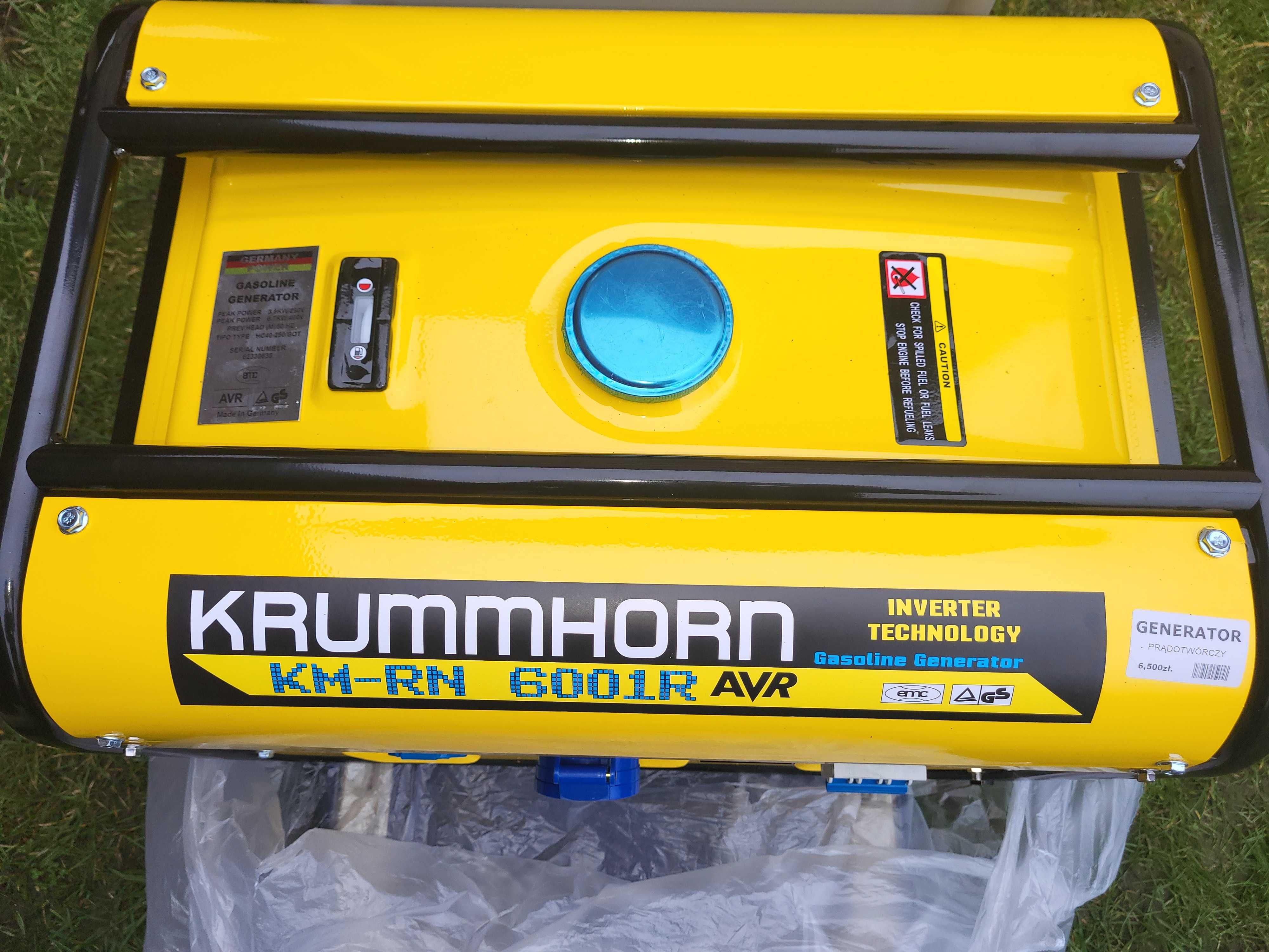 Nowy inverterowy AGREGAT KRUMMHORN KM - RN 6001R 6.7 KW