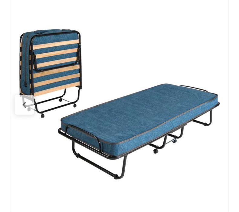 Cama dobrável de solteiro com colchão de espuma Ergoform - 80x190cm