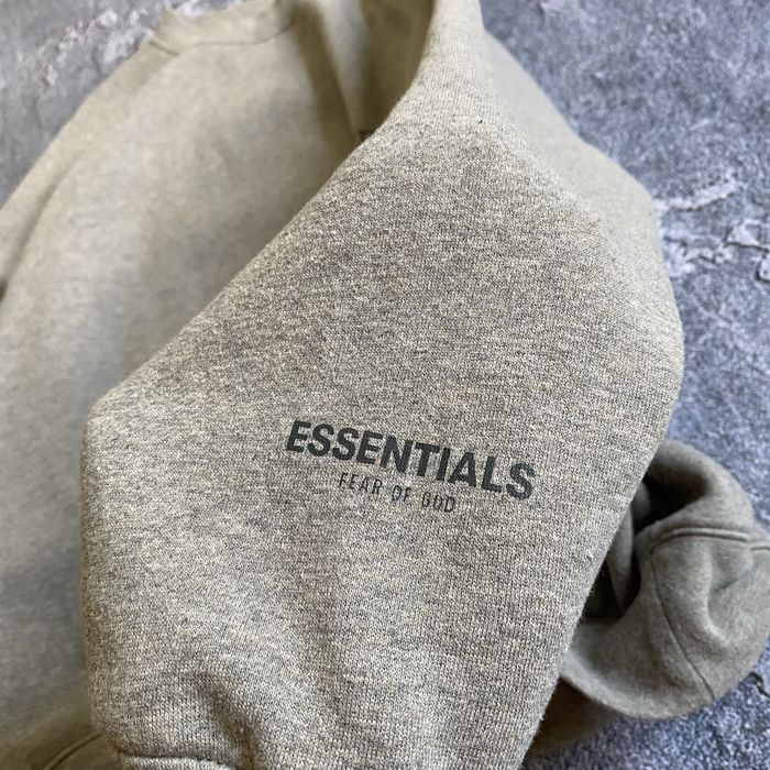 Світшот оверсайз від essentials fear of god, fog кофта сірого кольору