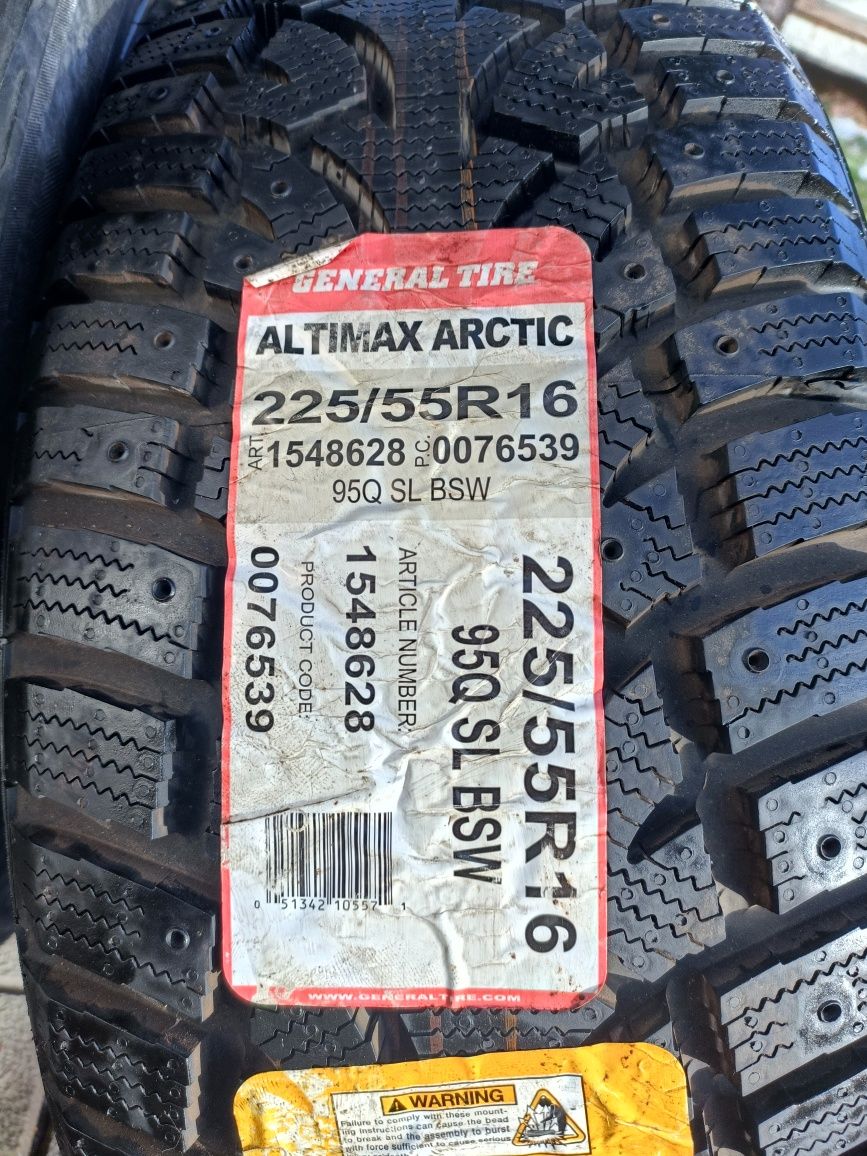 Продам комплект резины GENERAL TIRE altimax arctic 225/55r16