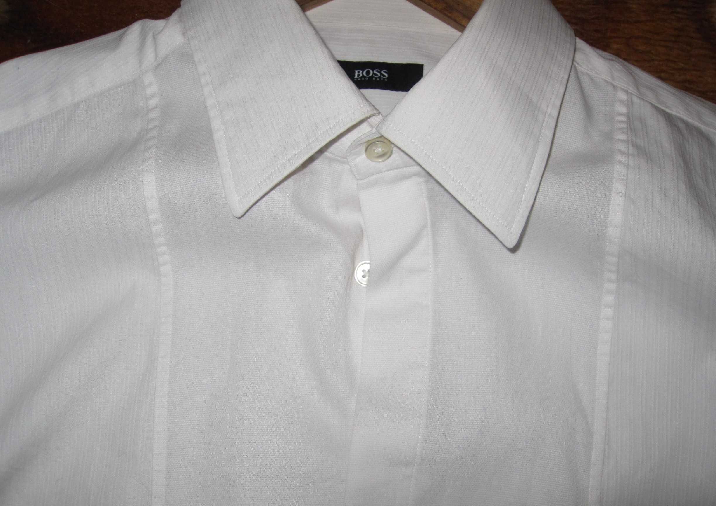Oryginalna koszula HUGO BOSS BLACK® Roz-L biała pod spinki