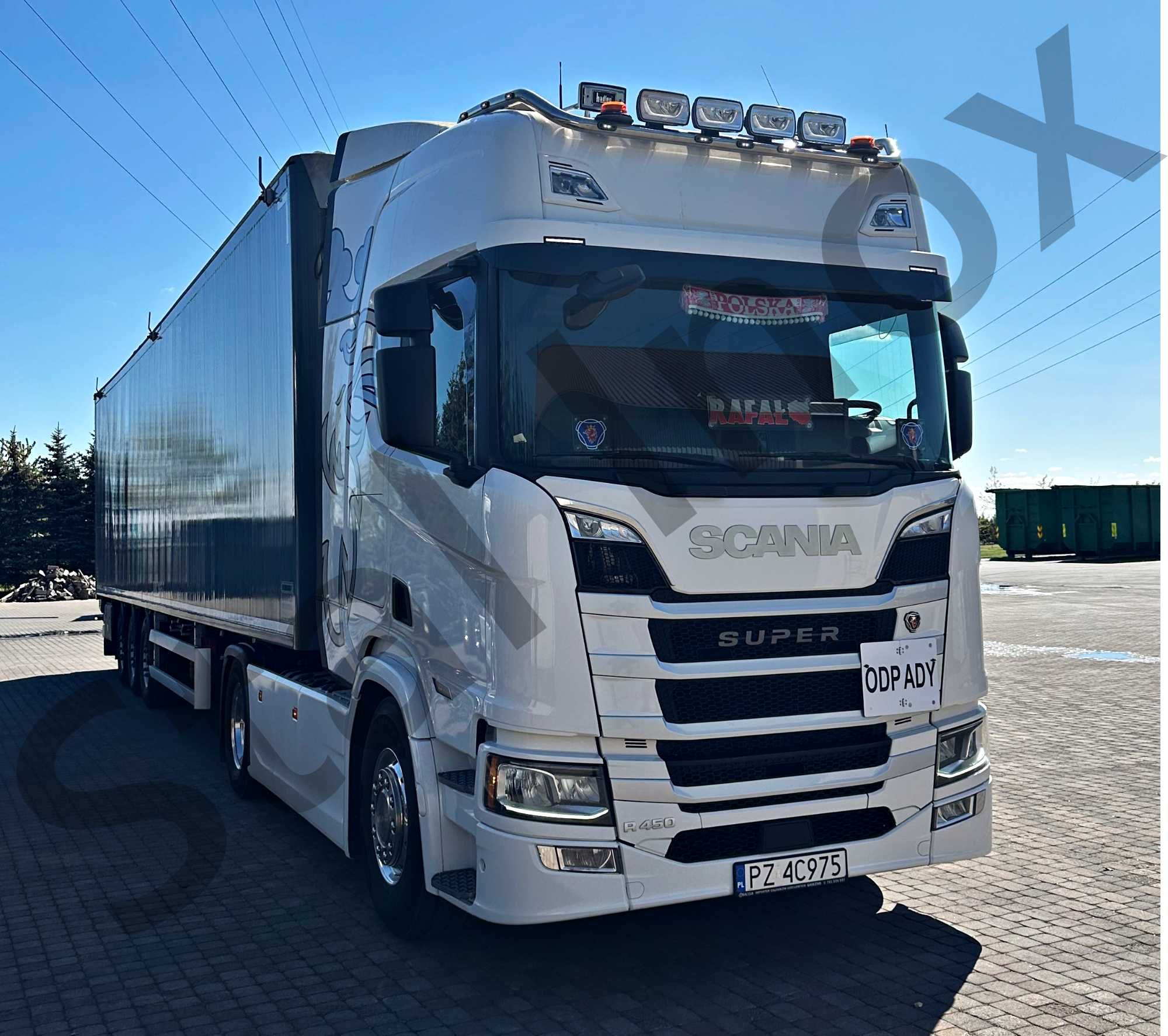 Orurowanie górne ze stali nierdzewnej Scania S / R oświetlenie led