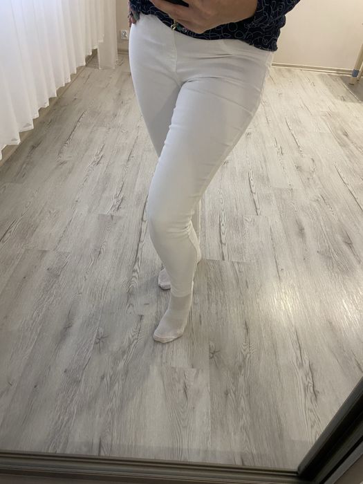 Jeansy skinny białe 38 M