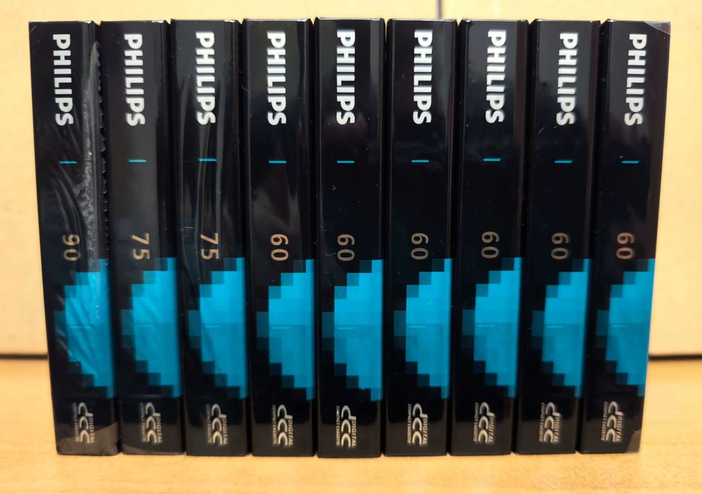 9x Cassetes Philips DCC Seladas 60-75-90