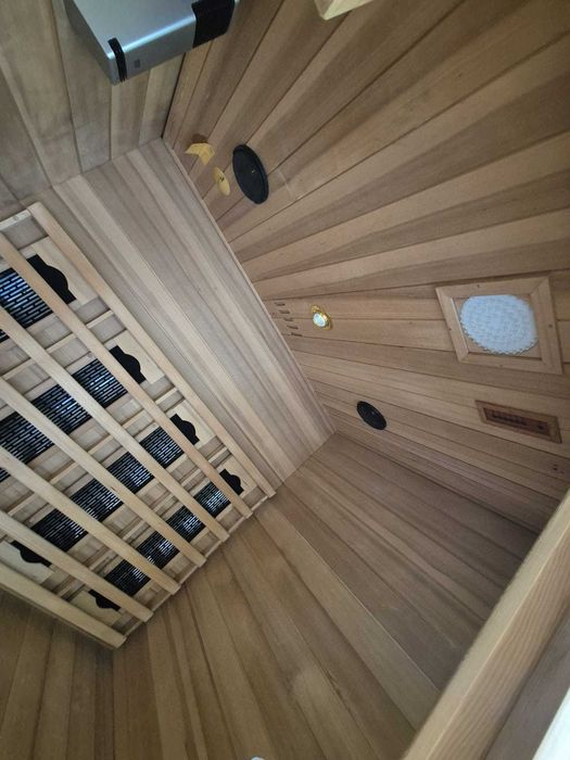 Sauna FIŃSKA + INFRARED 2w1 nowy piec 3kW 230v 220v zewnetrzna + DACH