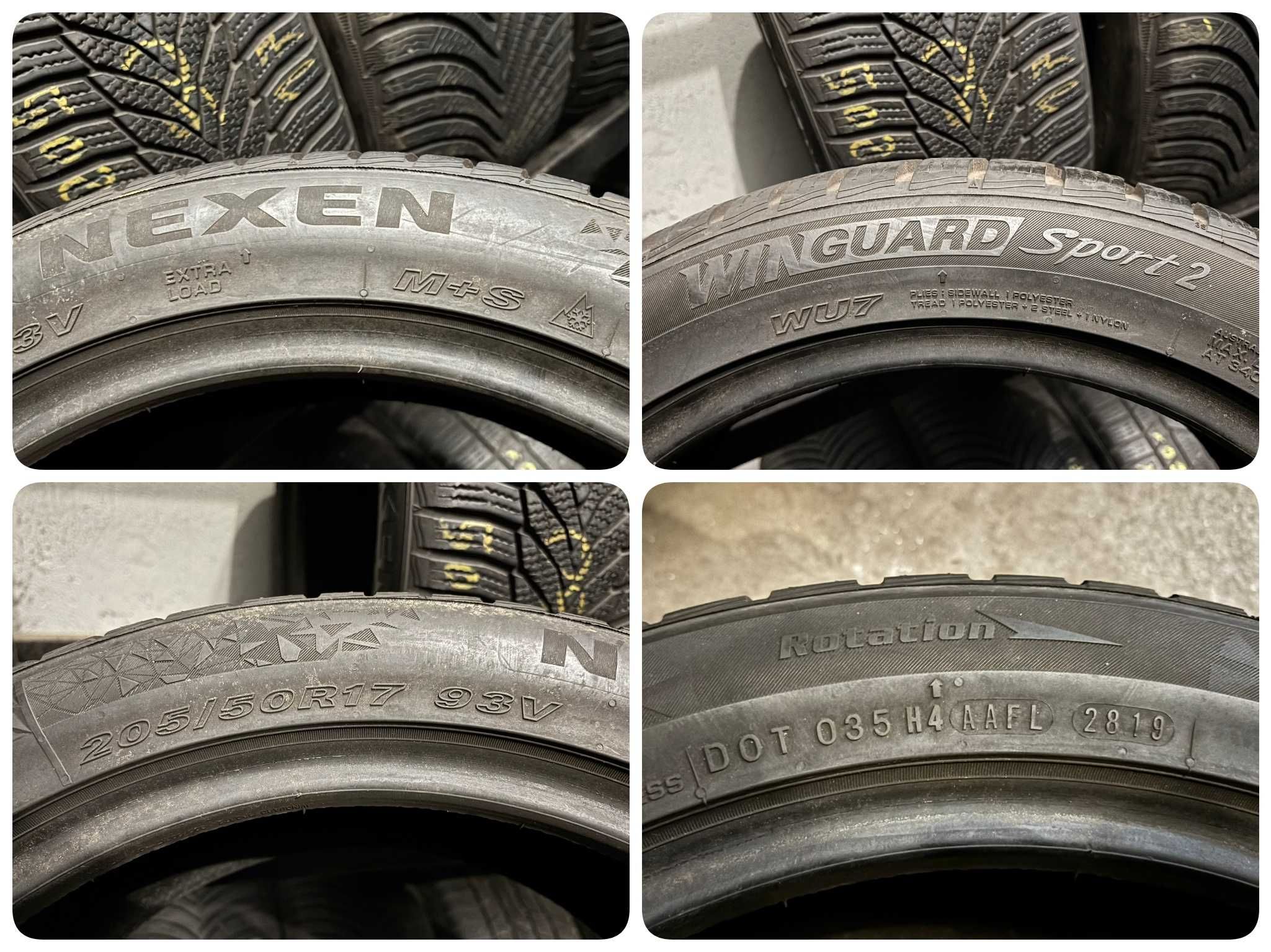2x Opony Zimowe 205/50R17 93V NEXEN WINGUARD SPORT 2 WU7 5MM 2019R