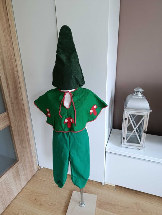 Strój karnawałowy KRASNAL SKRZAT KRASNOLUDEK elf elfa 92/98 (171)