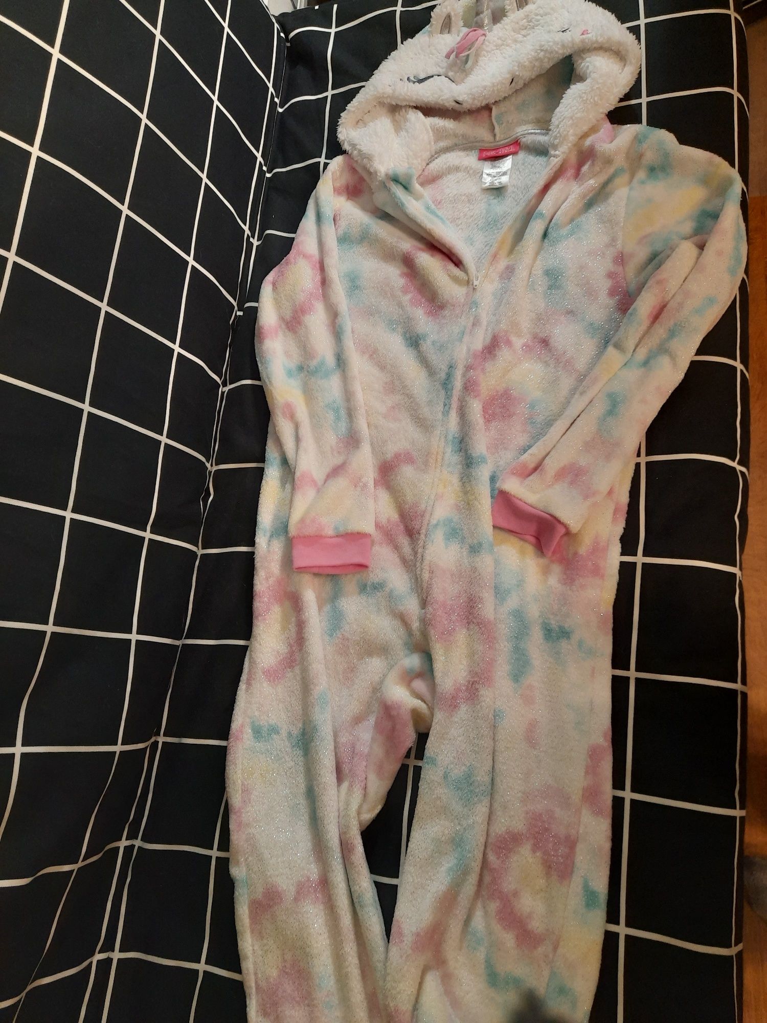 Kombinezon polarowy piżama dla nastolatki jednorożec