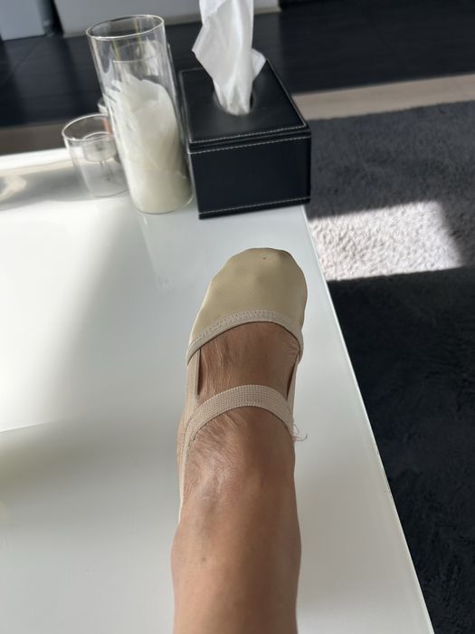 Baletki profesjonalne skórka taniec 37 38 półpointy do tańca