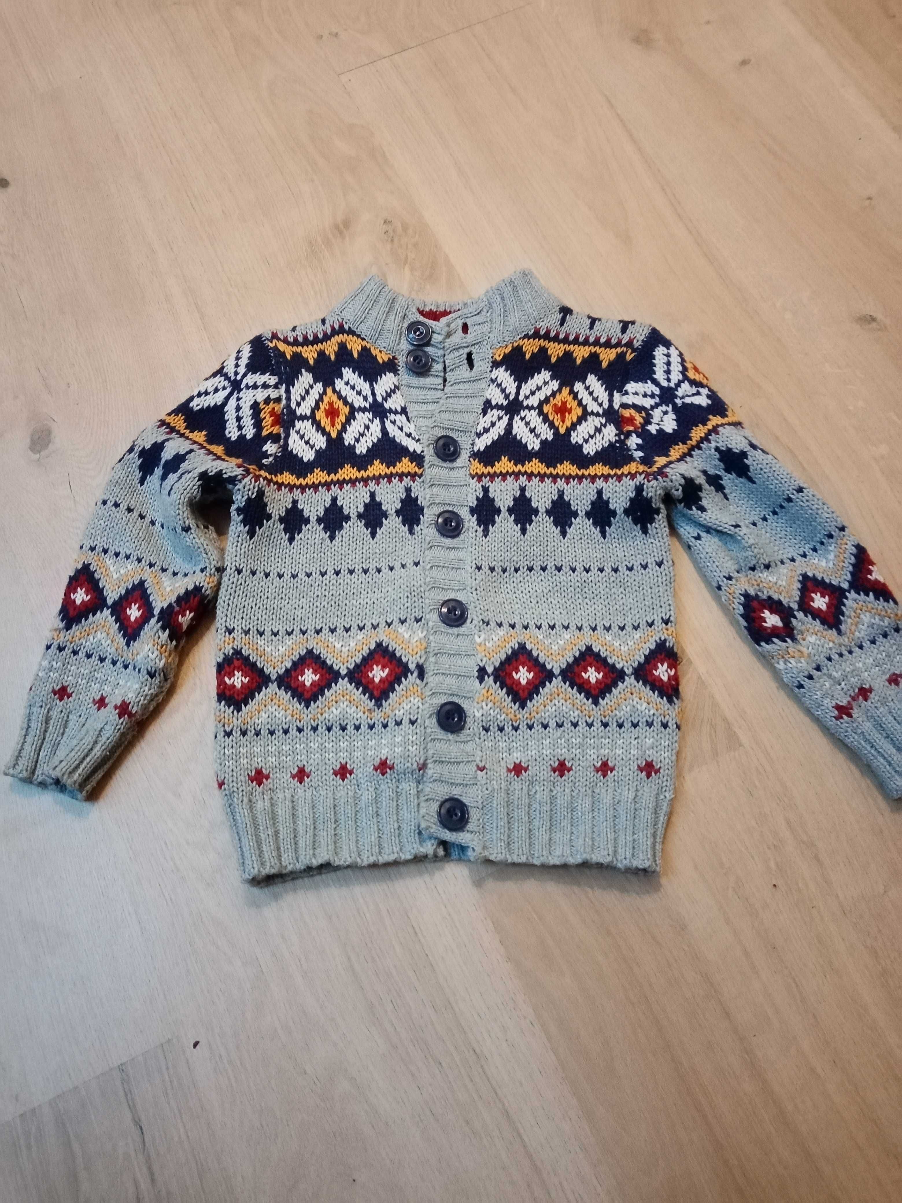 Elegancki sweter pleciony dla chłopca 4-6 lat
