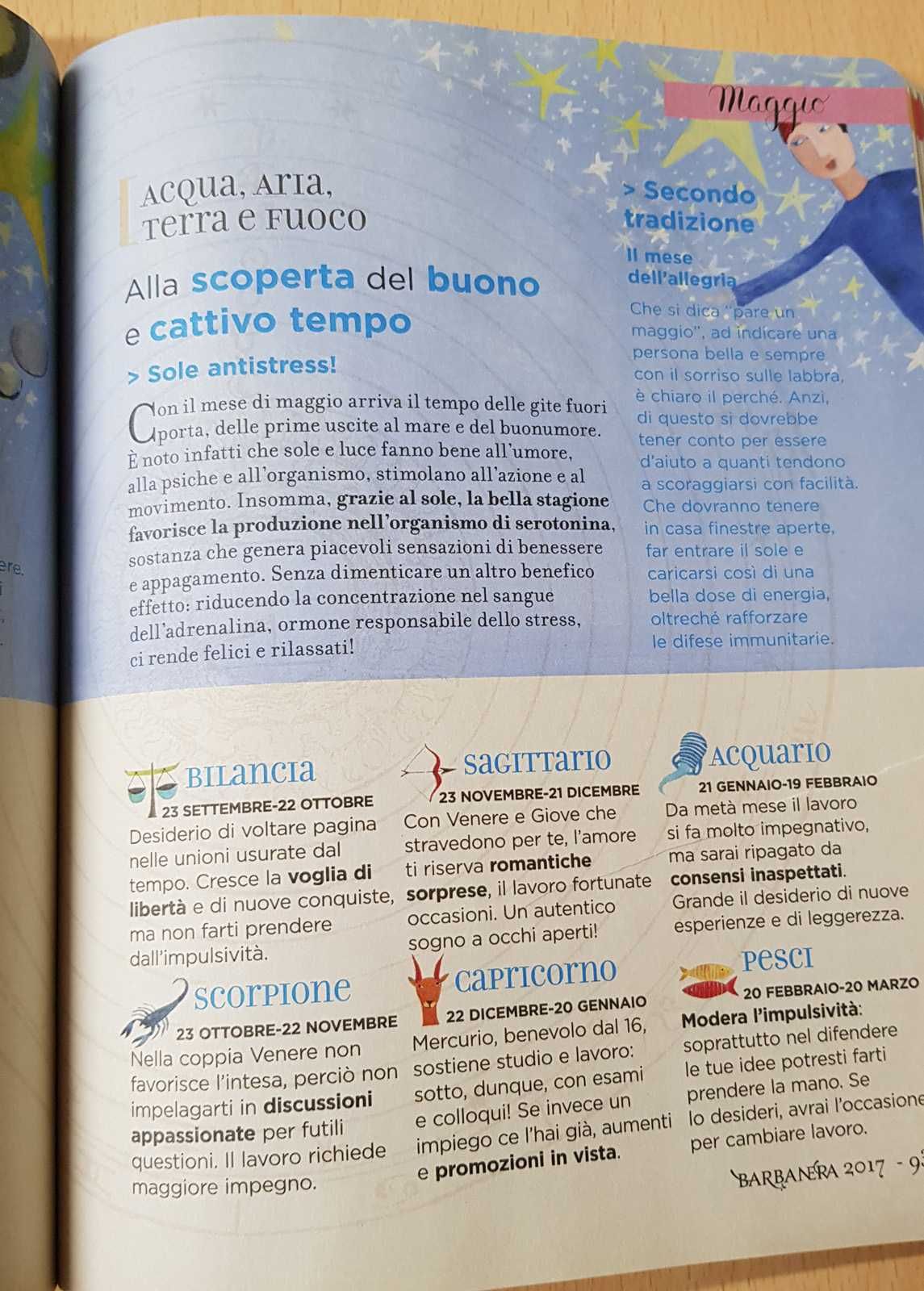 Almanacco Barbanera w jęz. włoskim rok 2016 i 2017 + Oroscopo gratis