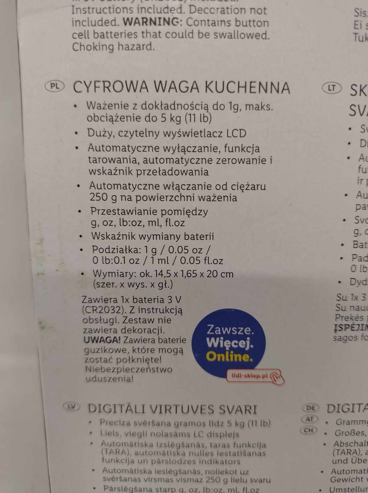 Waga kuchenna SilverCrest