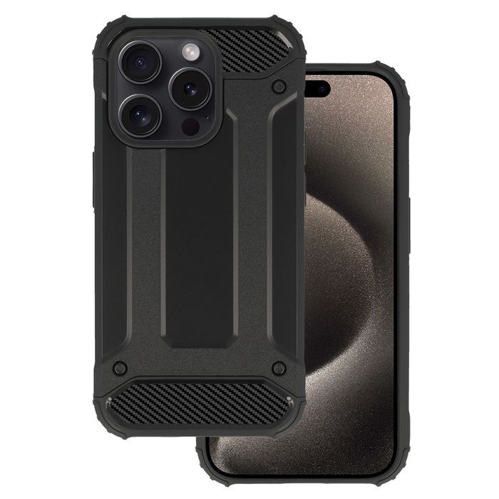 Armor Carbon Case Do Iphone 15 Pro Czarny