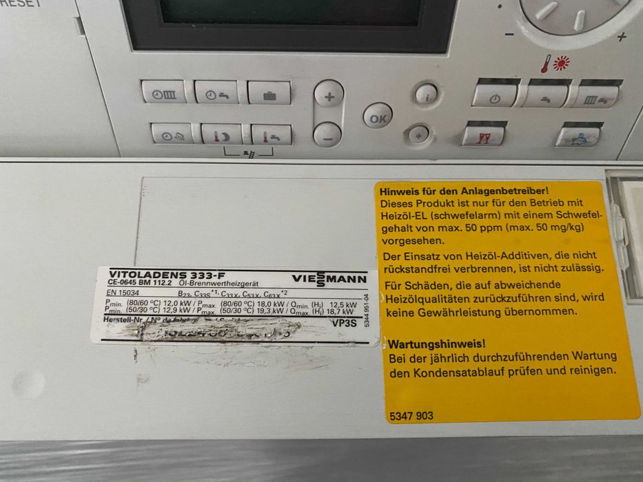 Конденсационный котел на жидком топливе Viessman Vitoladens 333-F