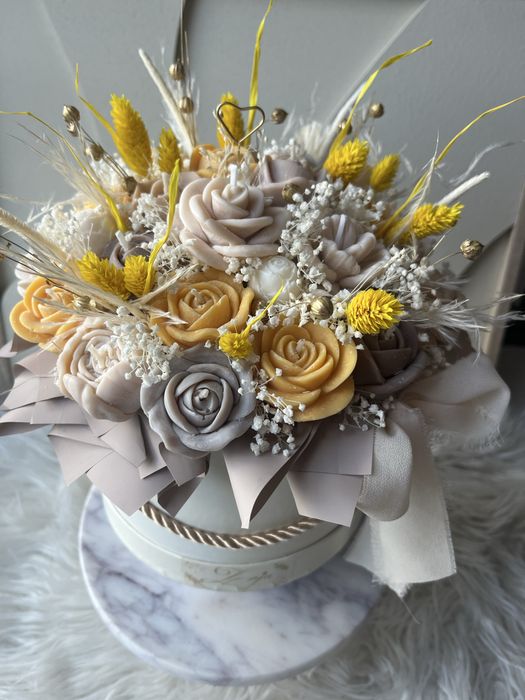 Flowerbox candle swiece sojowe