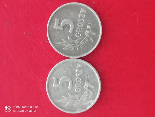 Monety PRL-u 2 x 5 groszy 1965