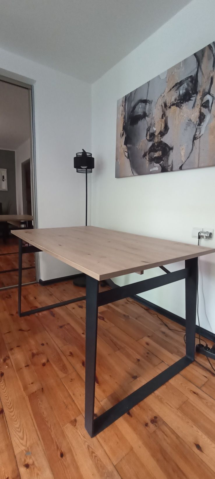 Stół industrialny LOFT dąb Artisan mat