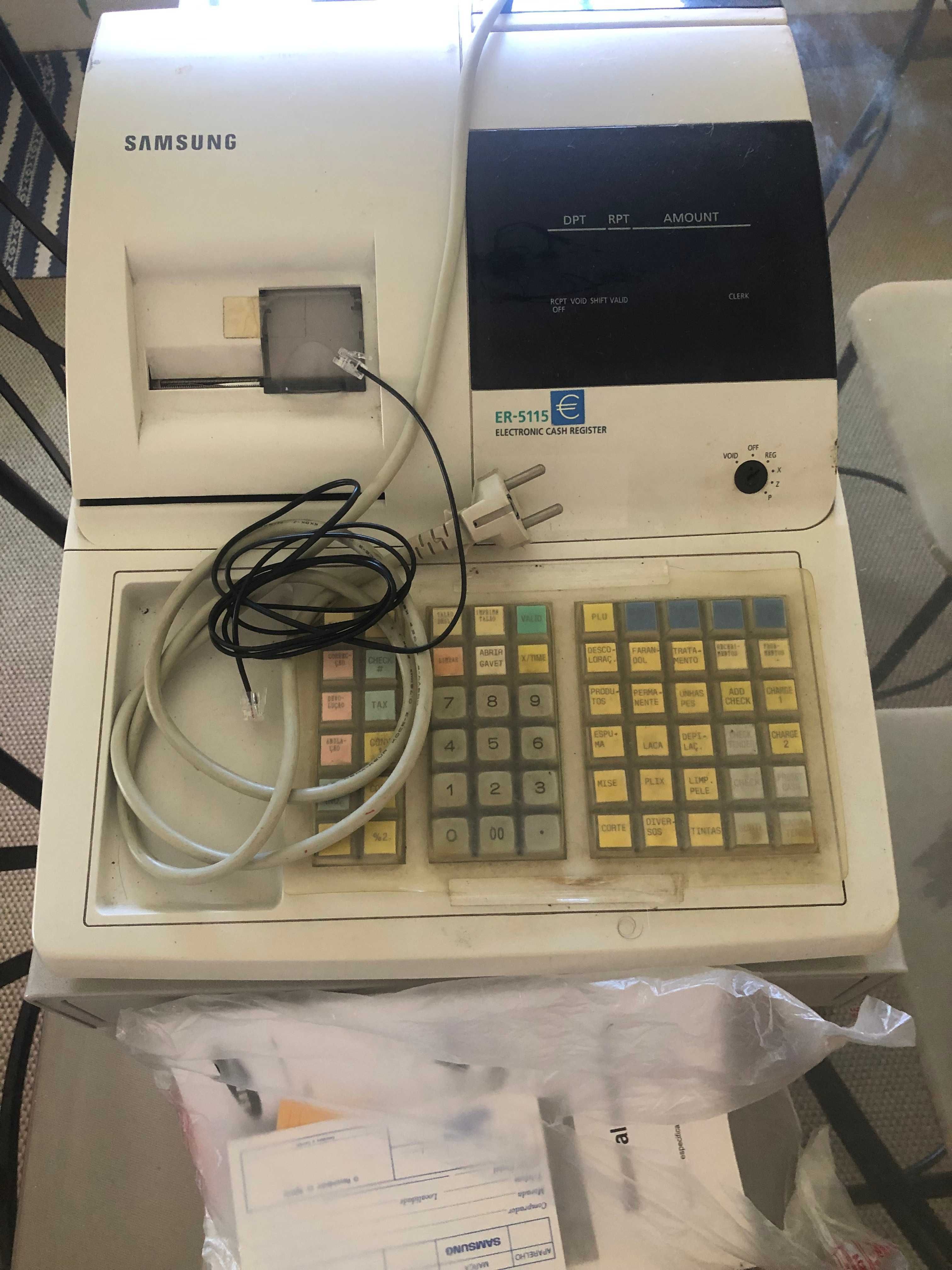 Máquina Registradora - Samsumg ER-115 com chaves e manual