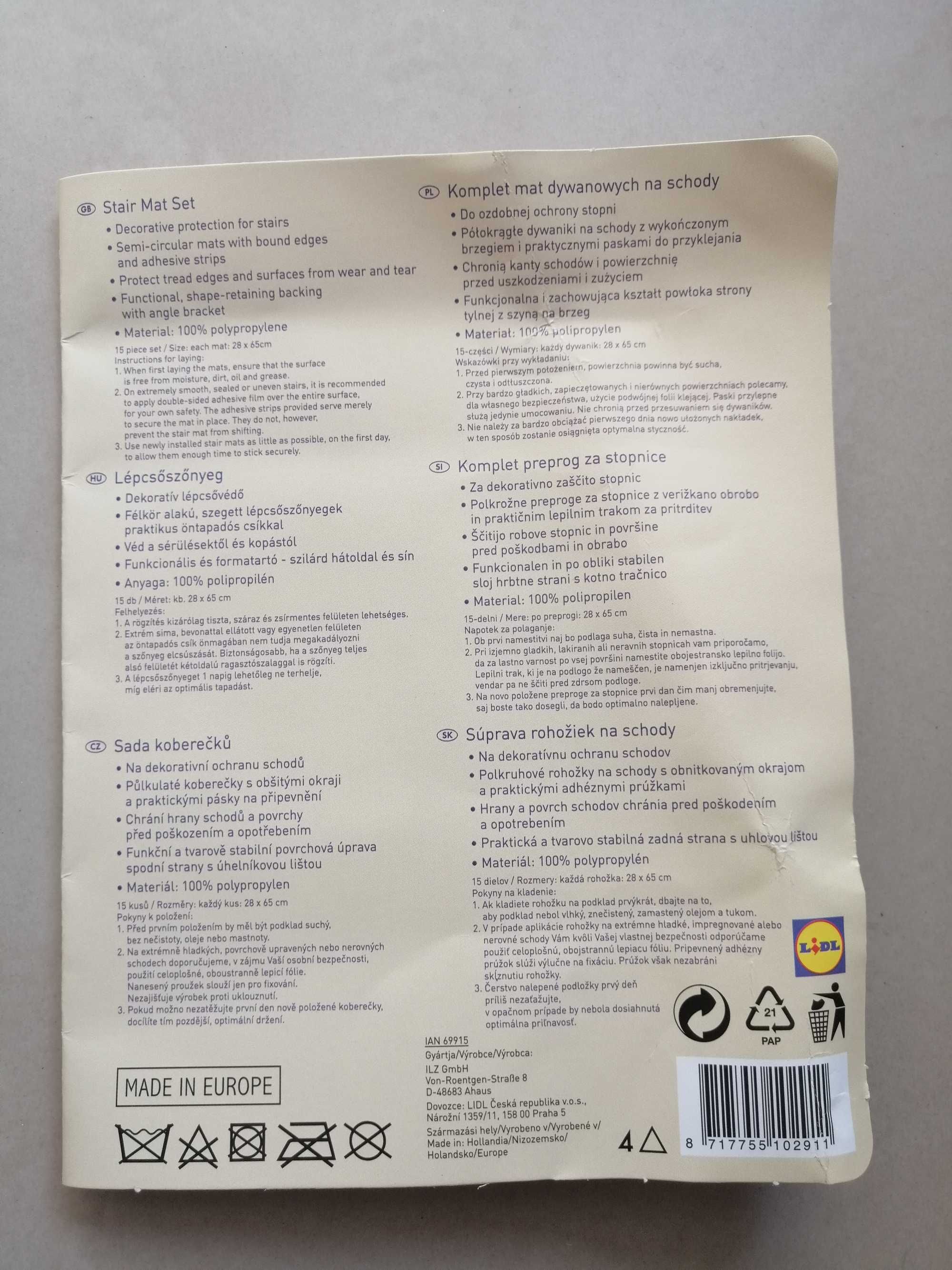 2 kmpl mat wykladzinowych na schody półokragłych Lidl