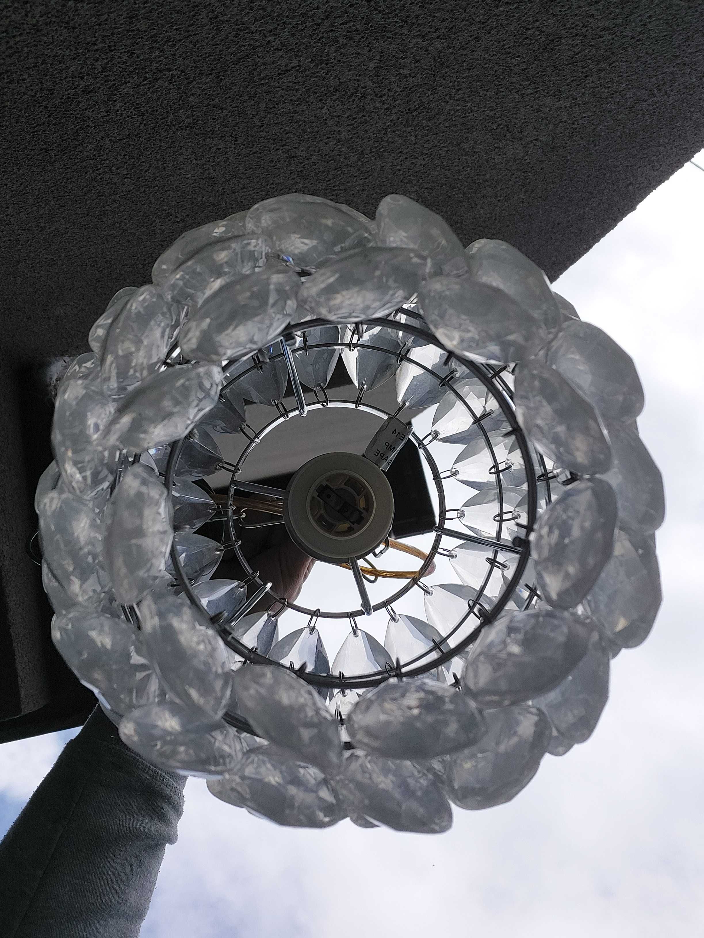 Lampa sufitowa kryształki akrylowe na łańcuchu glamour