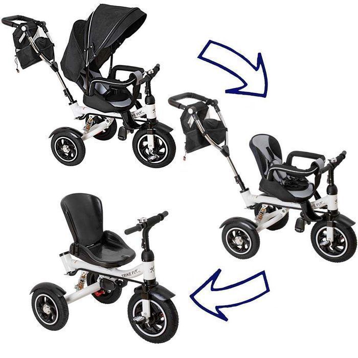 ROWEREK Trzykołowy dla Dzieci TRIKE FIX V3 WÓZEK z Prowadnikiem 360