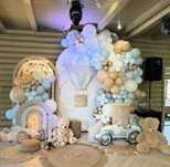 Ścianka balonowa/zdjęciowa na chrzest, komunie, Baby Shower, Gender p.