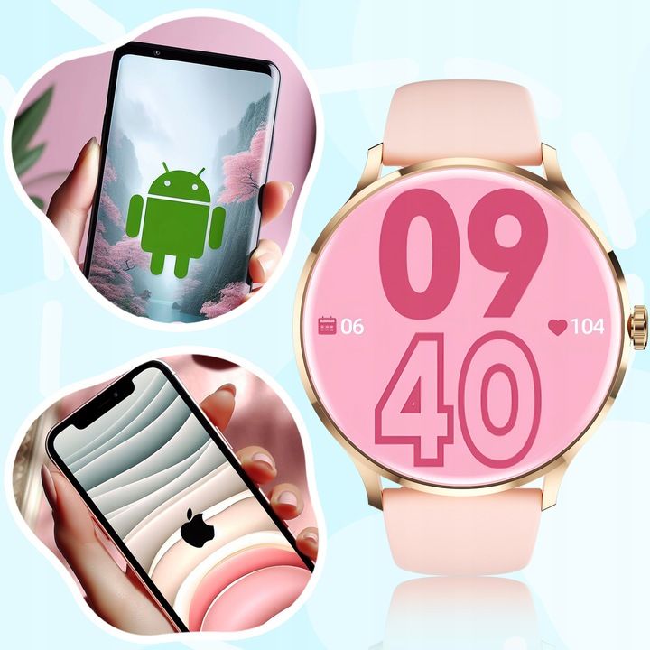 Smartwatch Zegarek Damski Menu Polskie Sport Puls Rozmowy Smart Watch