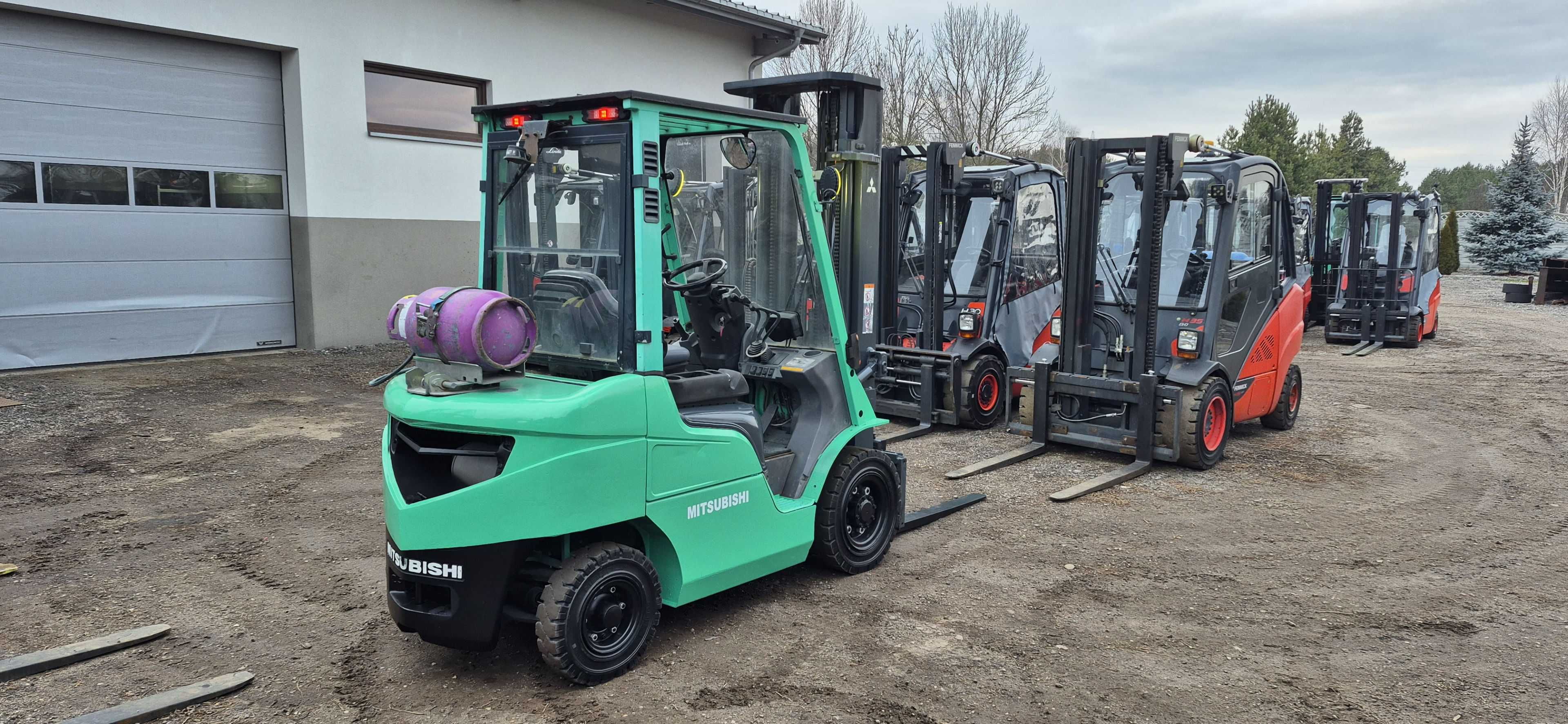 Wózek Widłowy Mitsubishi FG25NT - Rok 2014 - Triplex 5.50 m - Stan BDB