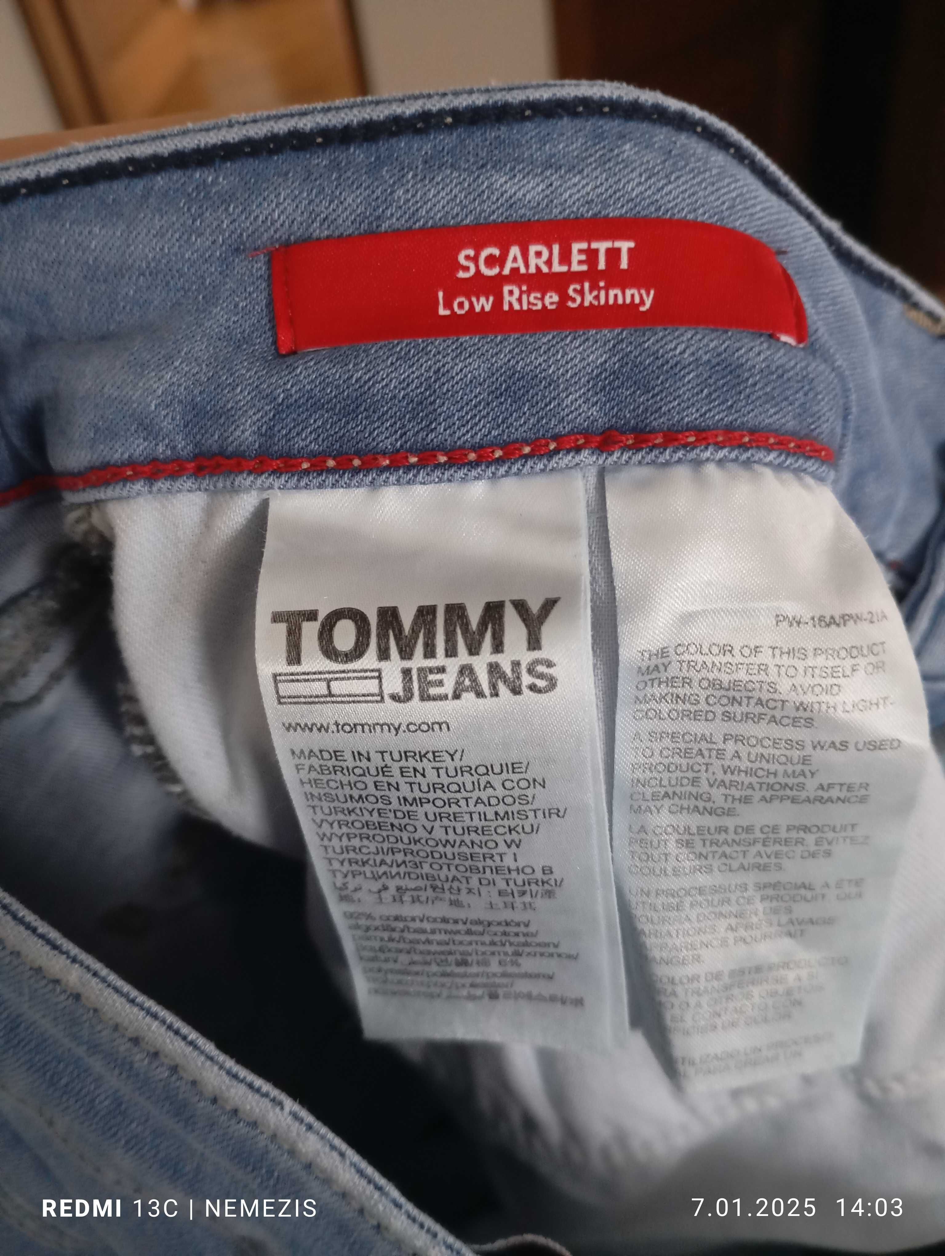 Jeansy Scarlett Low Rise Skinny Tommy Hilfiger W30 L30