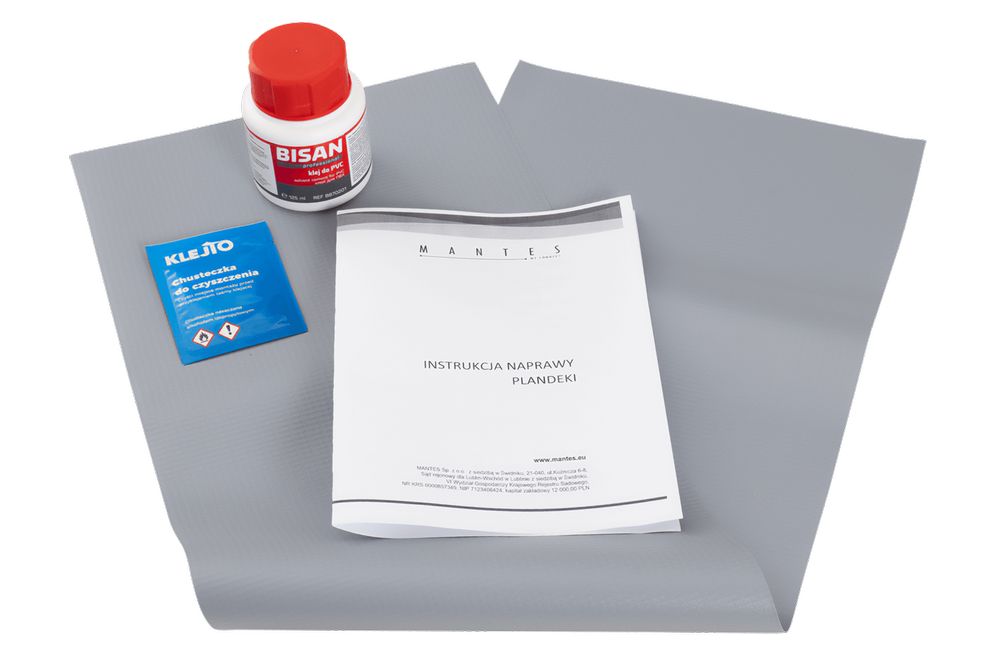 Zestaw naprawczy plandeki MANTES Eco Szary 500 g/m2