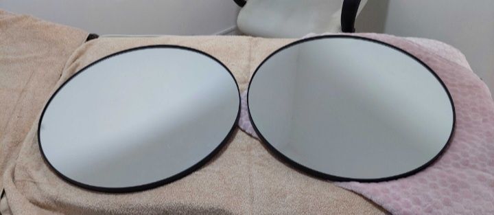 2 espelhos redondos novos 55cm por 55cm