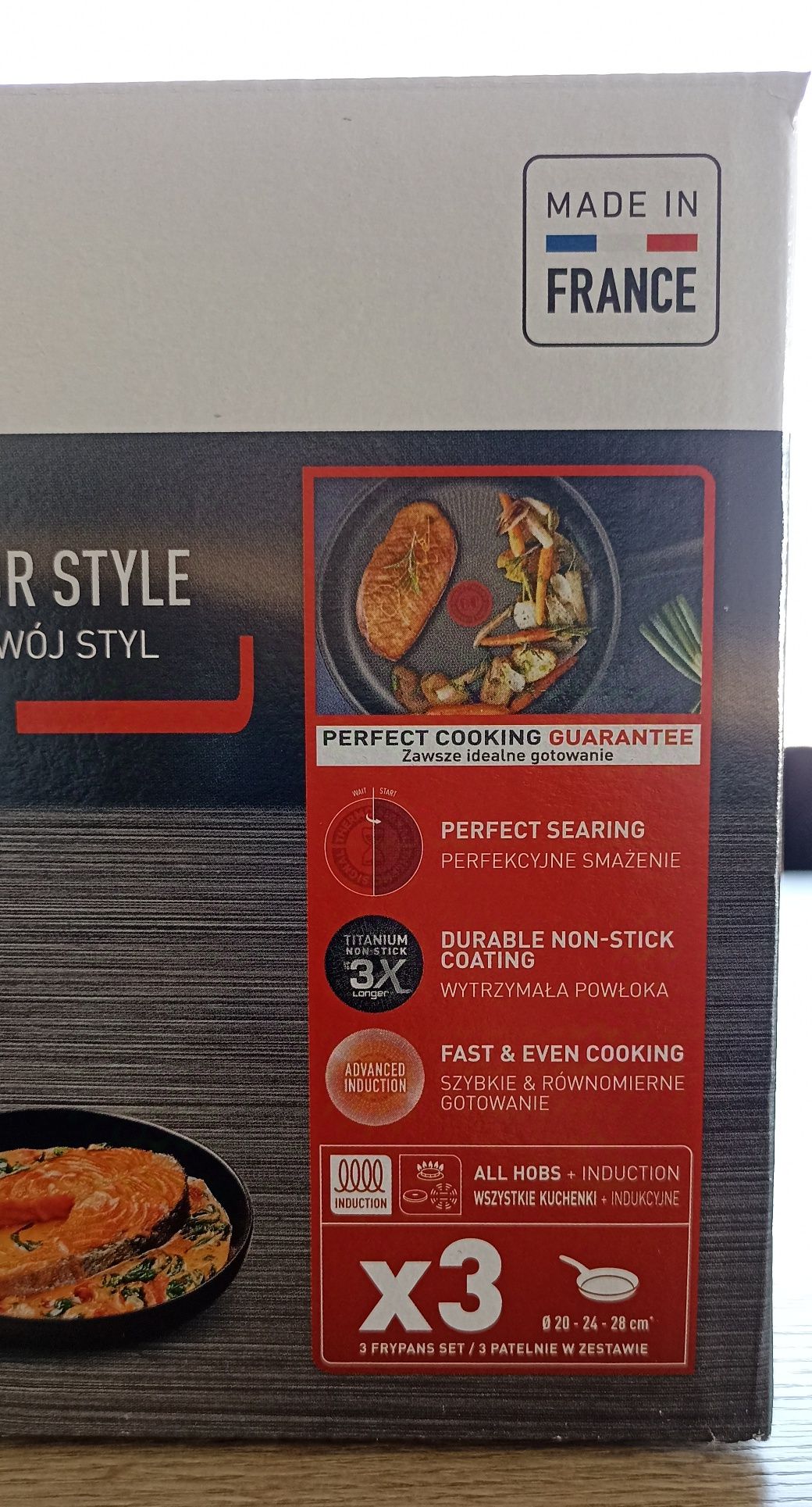 Zestaw 3 patelni Tefal Unlimited NOWE