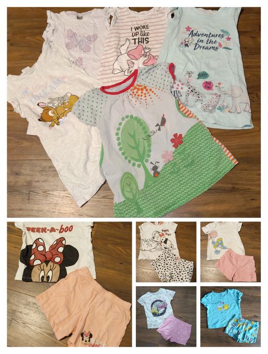 Zestaw piżam i koszulek nocnych dla dziewczynki 98