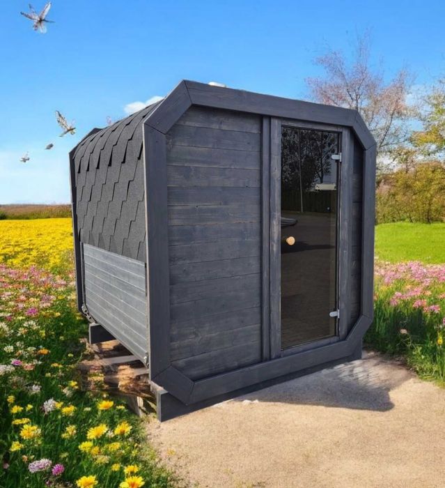 SAUNA OGRODOWA  z piecem, 1,5x2m gotowa, producent, 200cm