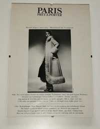 Paris Pret-A- Porter moda lata 70-te  reklama  2