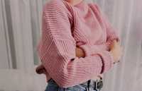 Рожевий вʼязаний  светр