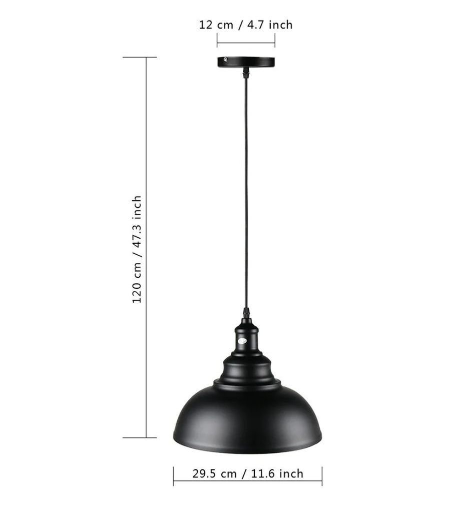 Metalowa lampa w stylu vintage / industrialnym