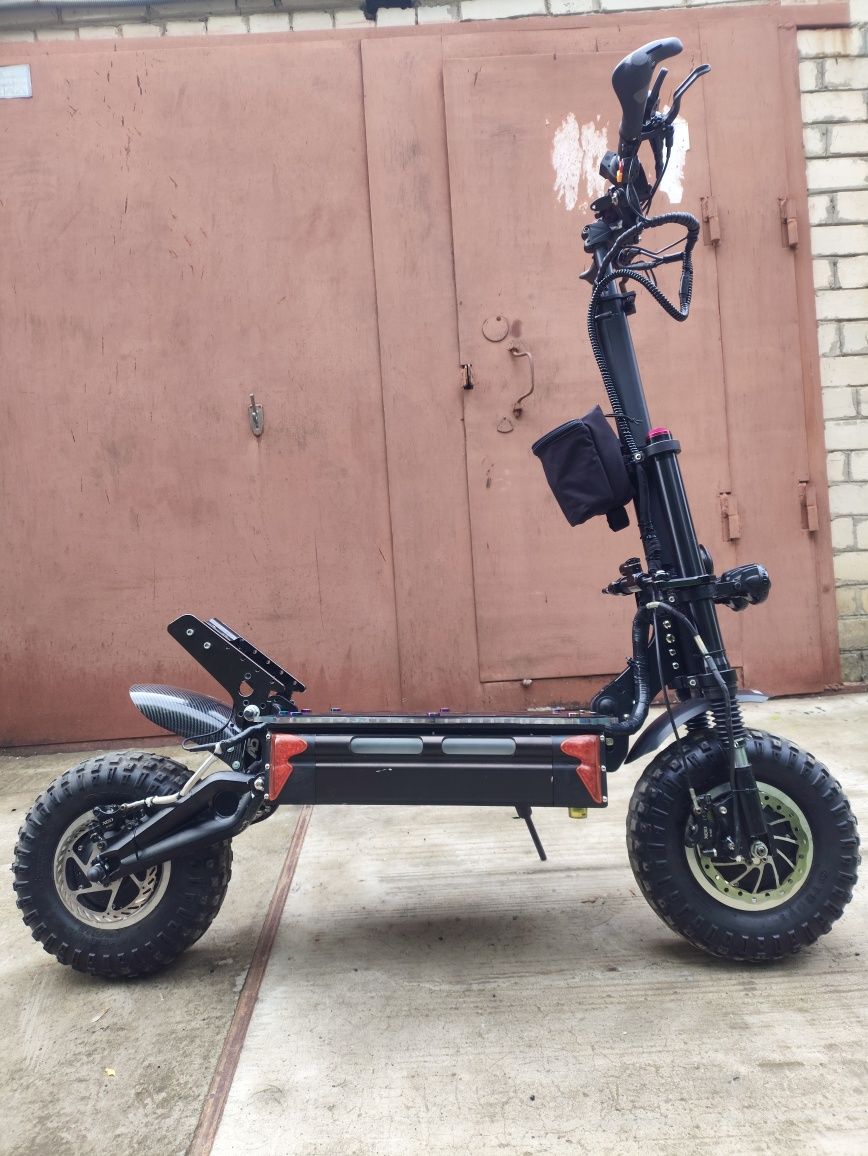 Мощный полноприводный электросамокат City rider 72v 8600w 50Ah