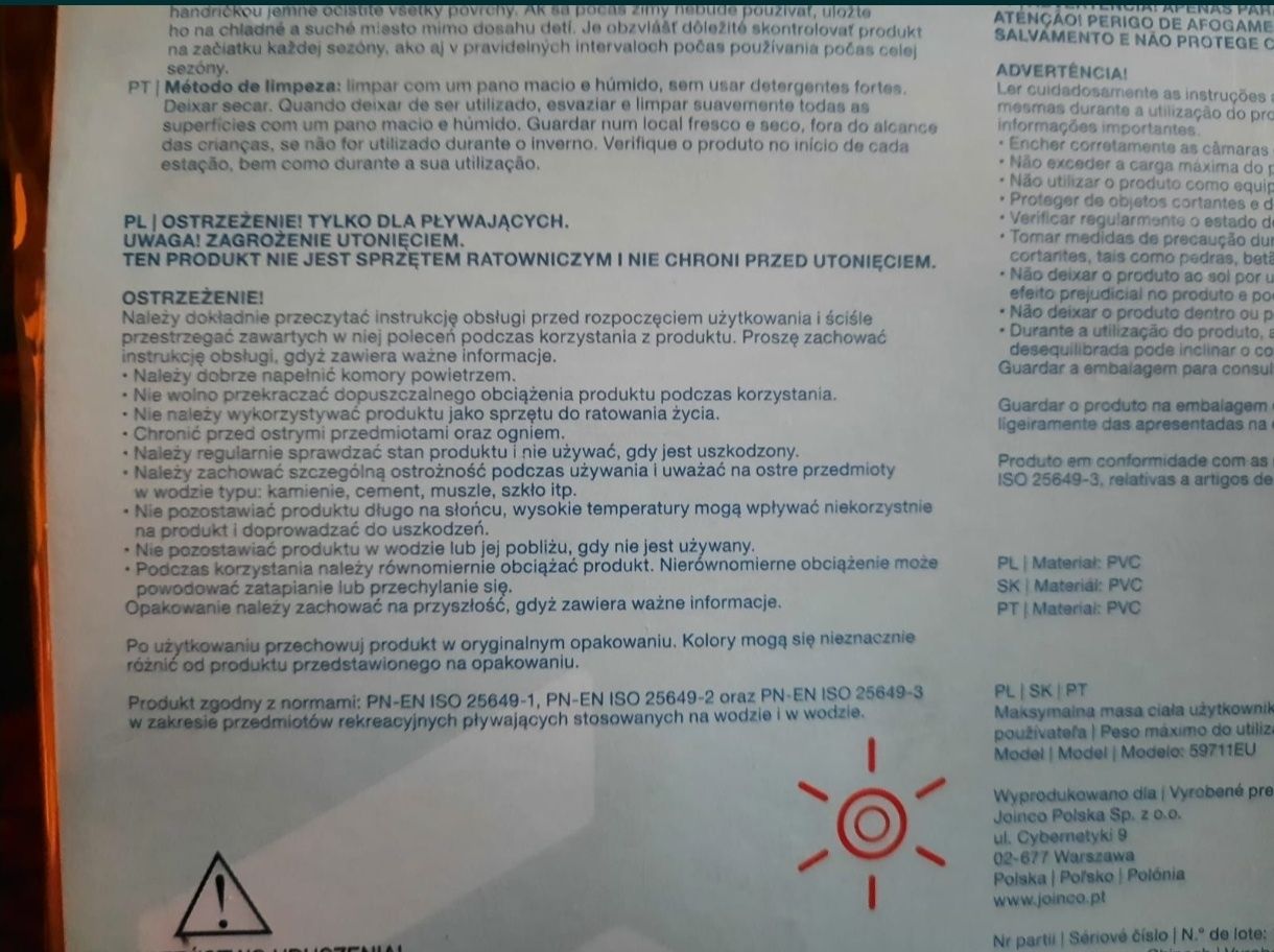 Dla dzieci materac dmuchany do pływania
