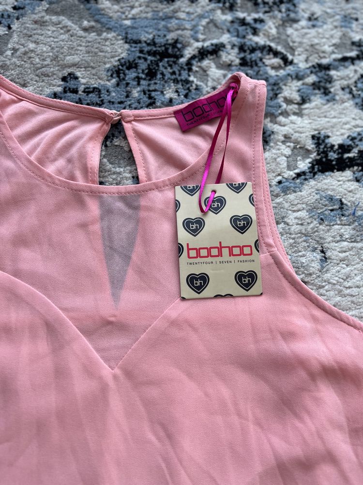 40 boohoo nowa z metka sukienka różowa kwiaty
