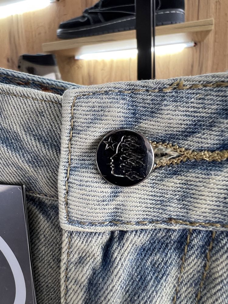 Шорти Джинсові Baggy HELLSTAR Denim Logo Blue