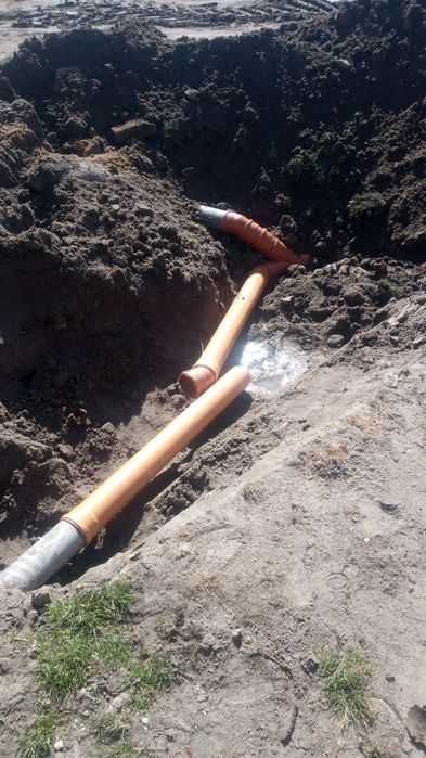 Montaż oczyszczalni,zbiornik bez/odpływowy,drenaż,przyłącza,kanaliza