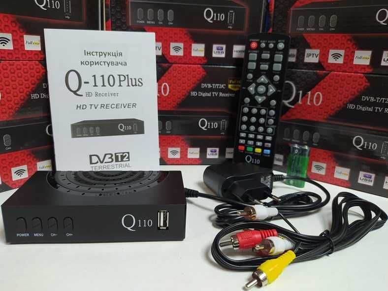 Тюнер DVD-T2 DVB-C приставка Т2 приемник Q-Sat Q-110 Plus YouTube IPTV