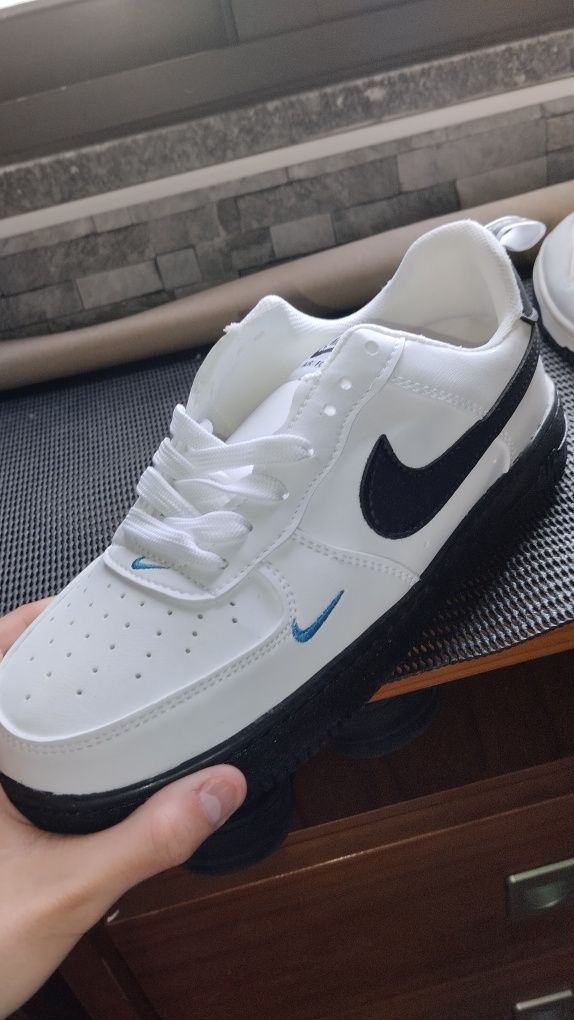 nike air force 1 07 white black teal