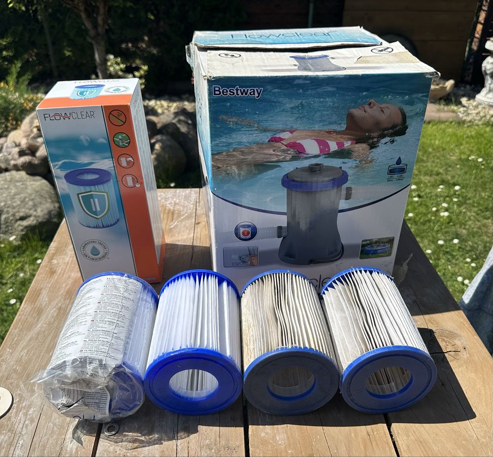 Pompa basenowa Bestway 2 szt nowe i filtry 6 szt