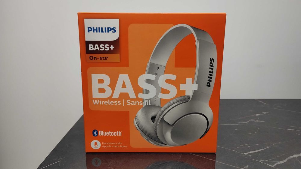 Słuchawki Philips Bass+, nauszne (brak kabelka, łuszczące się obicie)