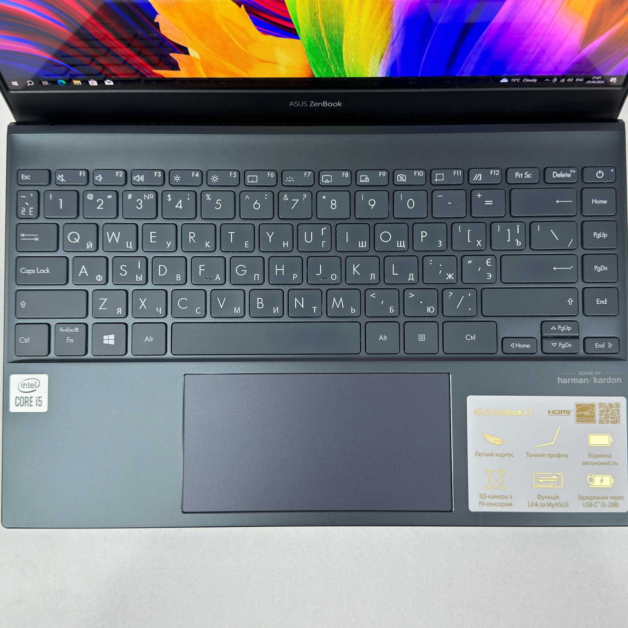 Asus Zenbook OLED Iris Plus i5-1035G4 RAM 16 Gb SSD 512 Gb