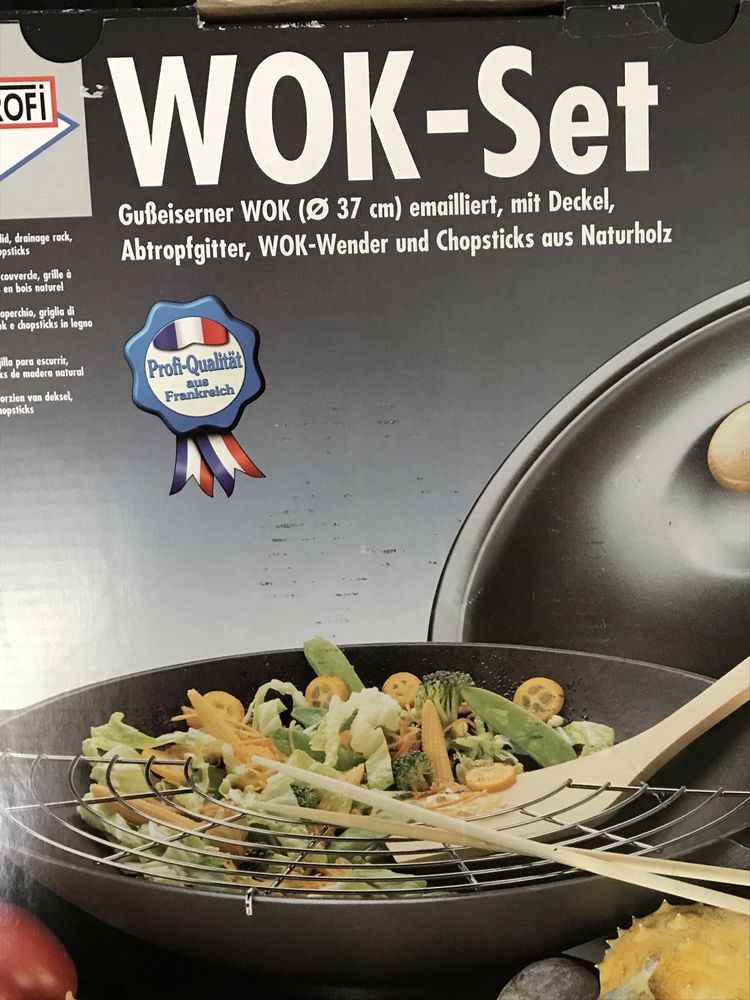 Wok profesjonalny żeliwny Kuchenprofi